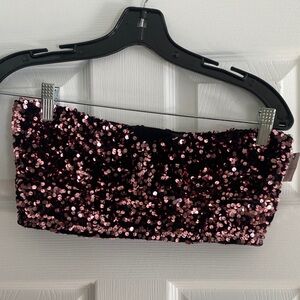 Anthropologie Sequin Tube Top.